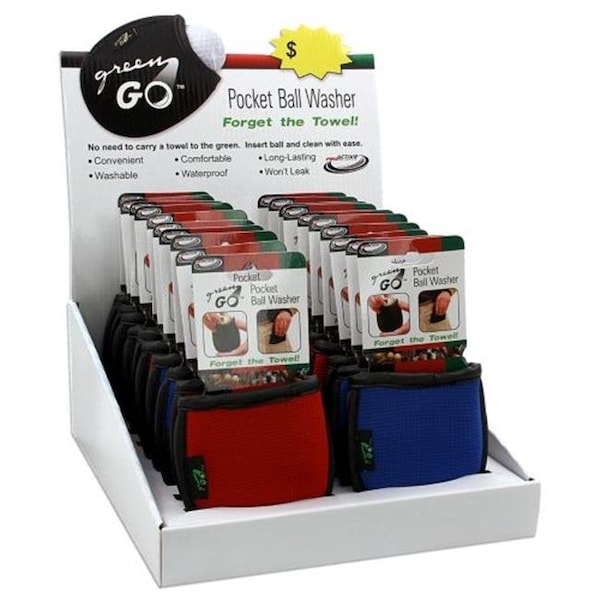 Proactive Sports ProActive Sport SGGDISP Green Go Pocket Ball Washer Display of 20 SGGDISP - main